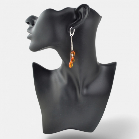 Baltic amber drop earrings